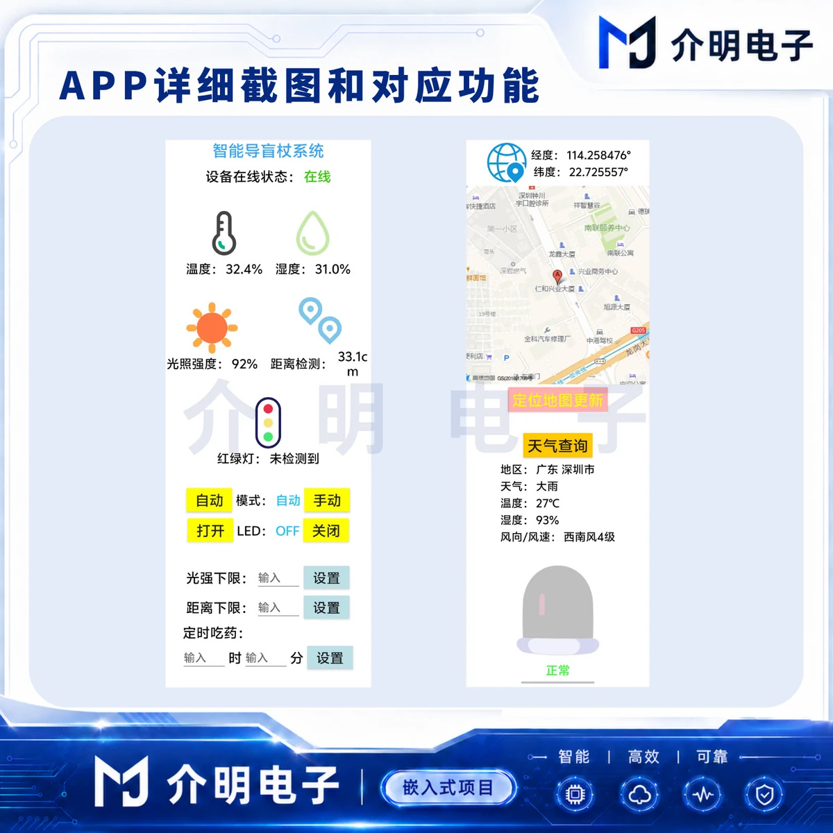 STM32智能导盲杖系统 产品图 2/5