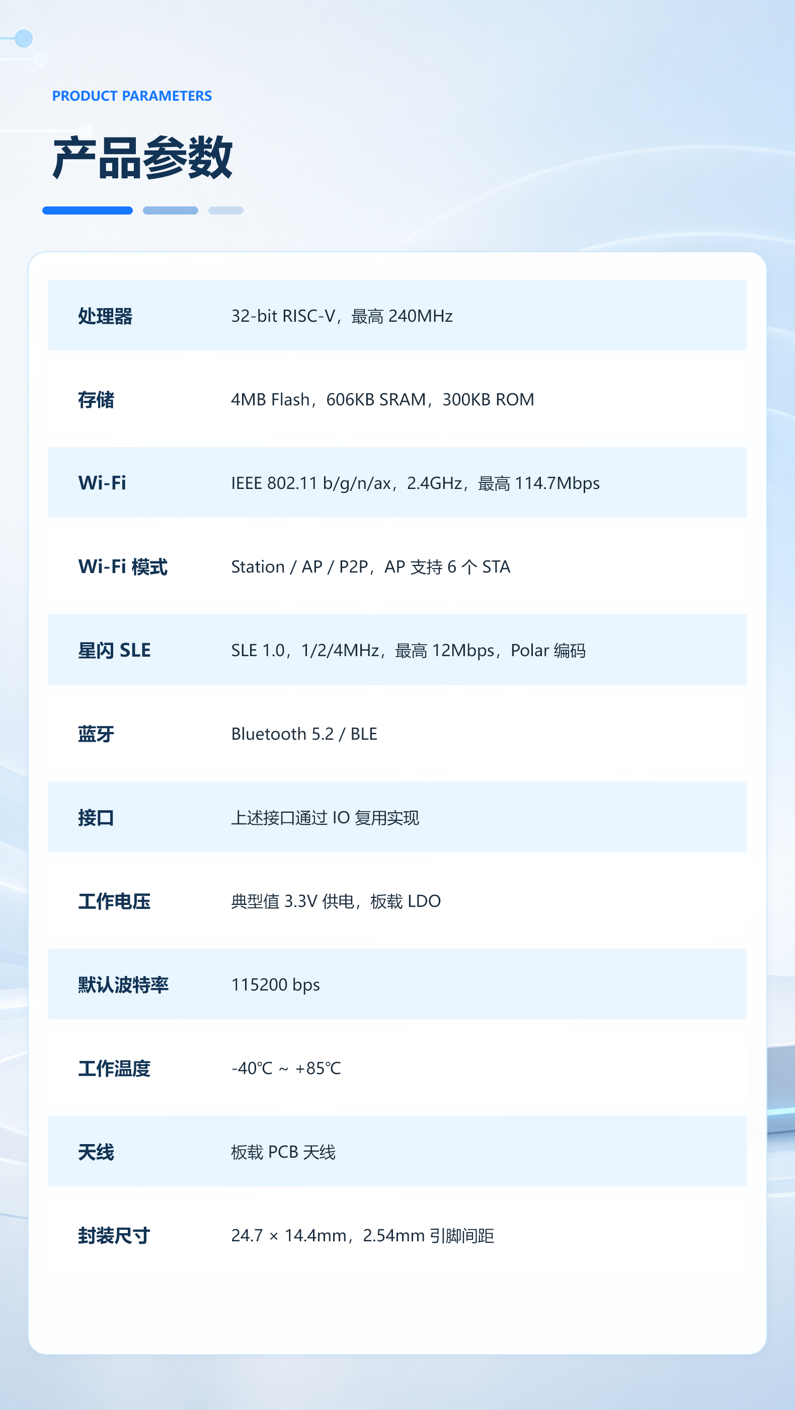 小池WS63-01S星闪透传小板 开源鸿蒙OpenHarmony星闪NearLink SLE 详情图 4